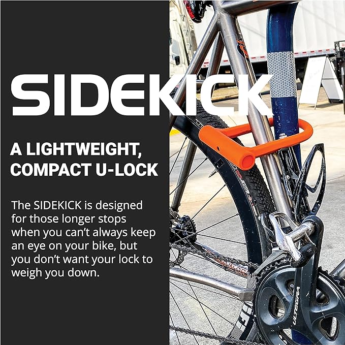 OTTOLOCK Sidekick Compact U-Lock – Lightweight Anti-Theft Bike Lock for Road, Mountain & Electric Bikes with Keys | bike-locks
