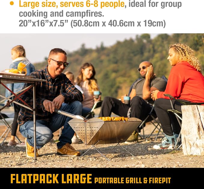 UCO Flatpack Stainless Steel Portable Grill and Portable Fire Pit