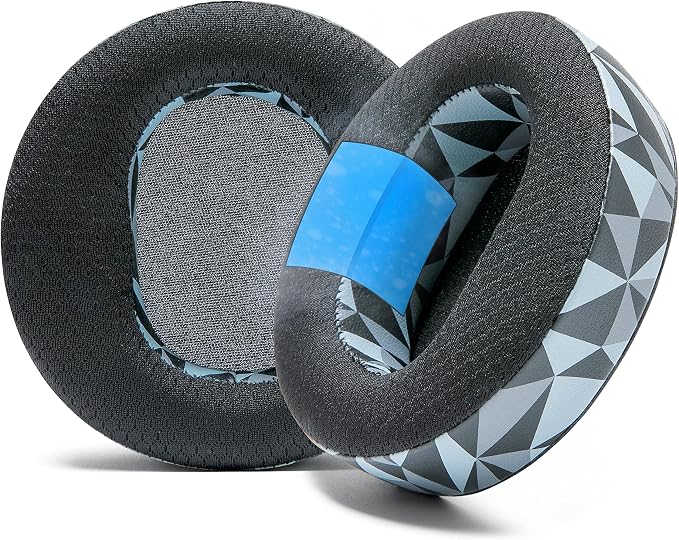 WC Freeze Maxwell - Cooling Gel Replacement Earpads for Audeze Maxwell Headphones by Wicked Cushions - Elevate Comfort, Durability, Thickness & Sound Isolation for Epic Gaming Sessions | Geo Grey