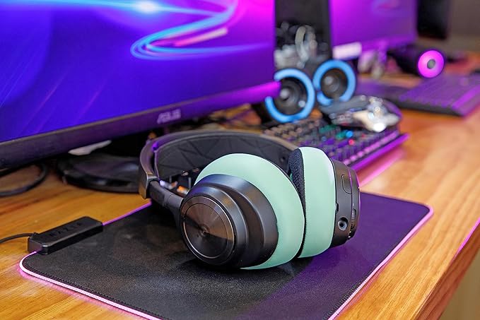 WC Freeze Nova Pro Wireless - Cooling Gel Earpads for Arctis Nova Pro Wireless, Nova Elite & Nova Pro Omni (Doesn’t Fit Other Models), by Wicked Cushions, Extra Thick & Comfortable | Mint
