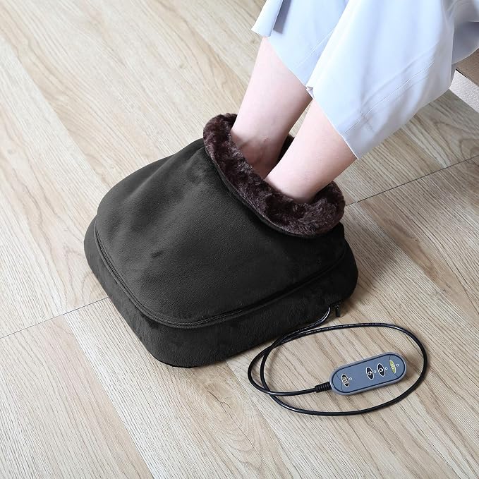 Snailax Shiatsu Foot and Back Massager with Heat - Kneading Feet Massager Machine with Heating Pad, Back Massage Cushion or Foot Warmer,Massagers for Back,Leg,Foot Pain Relief