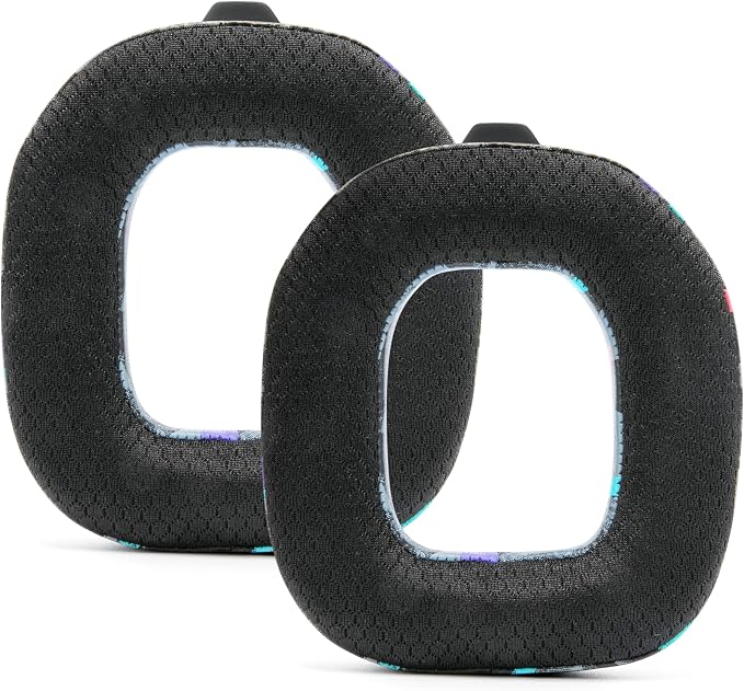 WC Freeze A40- Hybrid Fabric Cooling Gel Replacement Earpads for Astro A40 TR Only, Made by Wicked Cushions, Improved Durability, Thickness and Sound Isolation | 90's Black