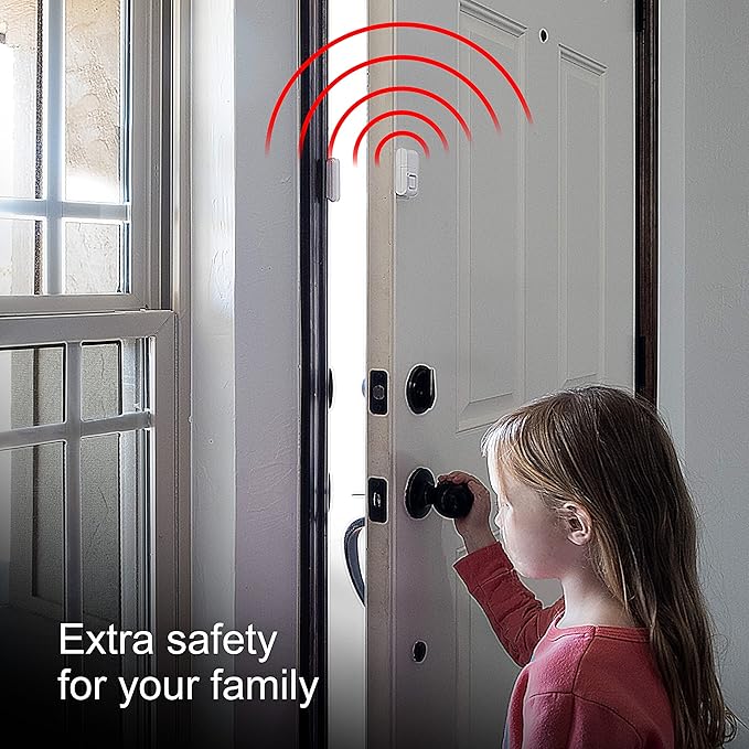 UltraPro Personal Security Window and Door Alarm, 1 Pack, DIY Protection, Burglar Alert, Wireless Chime/Alarm, Easy Installation, Home Security, Ideal for Home, Garage, Apartment, White, 56789
