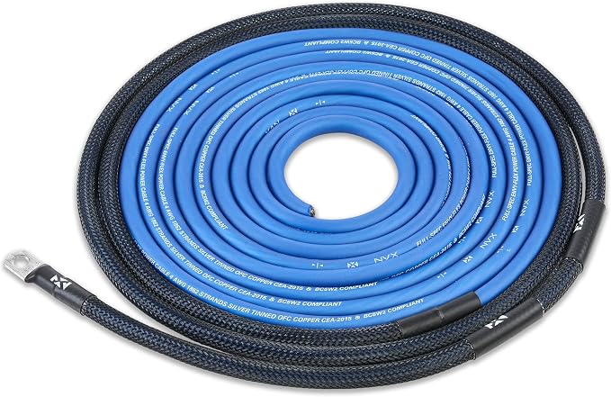NVX True 4 Gauge AWG 100% OFC Amplifier Wiring Kit Without RCA Cable - XAPK4