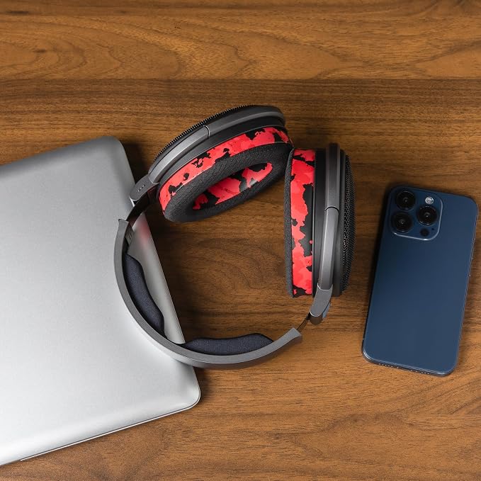 WC Freeze HD6XX - Cooling Gel Earpads for Sennheiser HD6XX, HD58X, HD600, HD650, HD660S, HD660S2, HD580, HD565 & More, Made by Wicked Cushions | Extra Comfortable and Cool | Red Camo