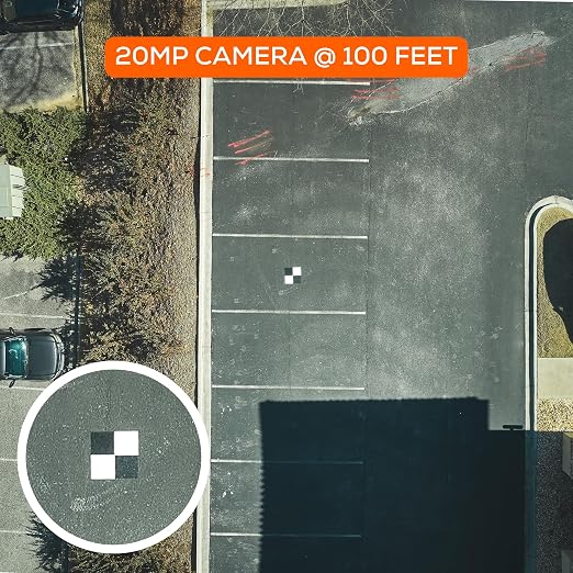 Sky High Bull's-Eye 24"x24" Drone Ground Control Point GCP with Adhesive Backing for Roadways & Pavement - Black/White Aerial Target for Mapping/Surveying (6 Pack) | Pix4D & DroneDeploy Compatible