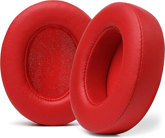 WC Wicked Cushions Replacement Ear Pads for Beats Studio 2 & 3 (B0501, B0500) Wired & Wireless | Does NOT Fit Beats Solo | Softer PU Leather, Enhanced Foam & Stronger Adhesive | Red