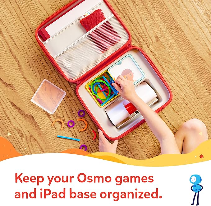 Osmo - Coding Starter Kit for iPad Plus Large Storage Case - 3 Educational Learning Games - Ages 5-10+ - Learn to Code, Coding Basics & Coding Puzzles - STEM Toy iPad Base Included