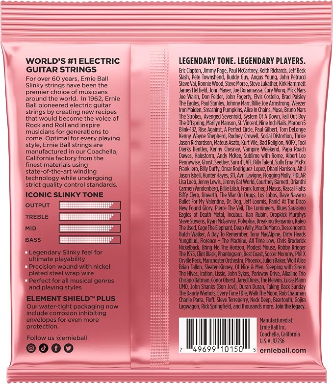 Ernie Ball Zippy Slinky Nickel Wound Electric Guitar Strings, 7-36 Gauge (P02217)