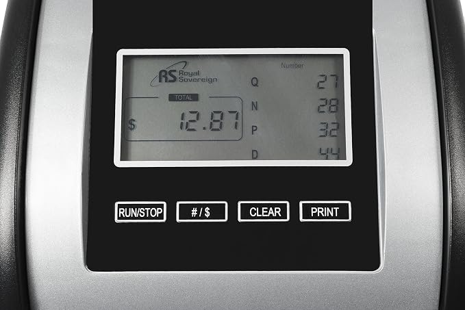 Royal Sovereign 4 Row Electric Coin Counter/Sorter with Patented Anti-Jam Technology & Digital Counting Display (FS-44N), Black