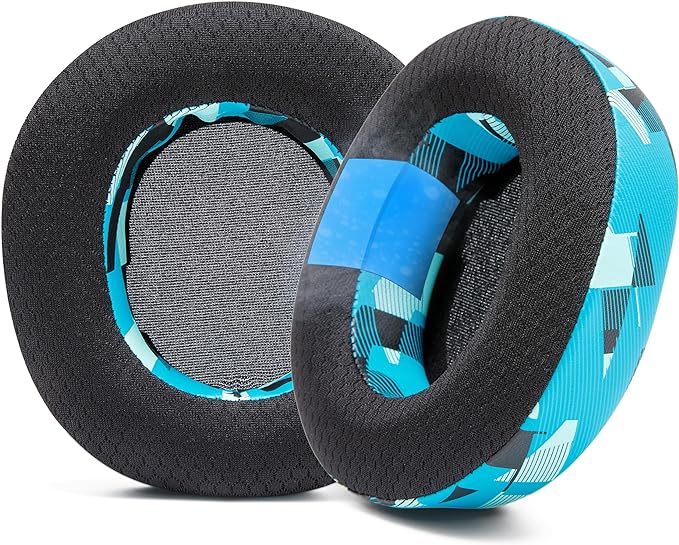 WC Freeze Nova Pro Wireless - Cooling Gel Earpads for Arctis Nova Pro Wireless, Nova Elite & Nova Pro Omni (Doesn’t Fit Other Models), by Wicked Cushions, Extra Thick & Comfortable | Cyan Prism
