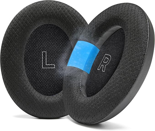 WC Freeze QC Ultra – Cooling Gel Replacement Earpads Compatible with Bose QuietComfort Ultra Gen 1 & Gen 2 by Wicked Cushions | Breathable Fabric, Extra Thick & Cool | Black