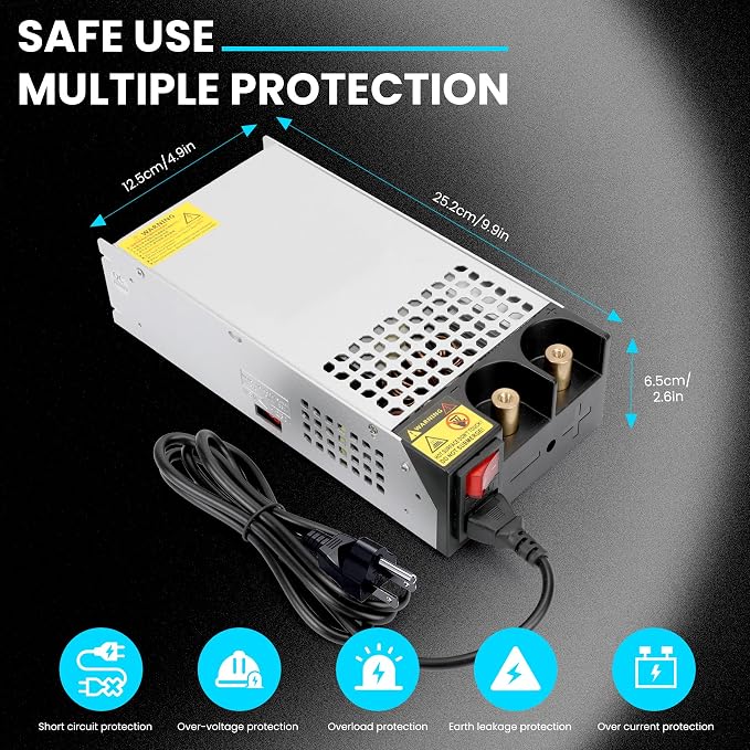 110V to 12V DC Converter 83.3A 1000W Power Supply, 120V to DC 12v Converter 83.3A Power Supply 1000W for RV, Pump, LED Strip, LCD Monitor
