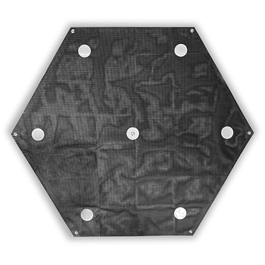 Sky High Bull's-Eye 48” XL LiDAR Ground Control Point GCP - UAV Aerial Target for LiDAR Mapping & Surveying (6 Pack) Retro-Reflective Black Hexagon with Center Eyelet for Mapping & Photogrammetry