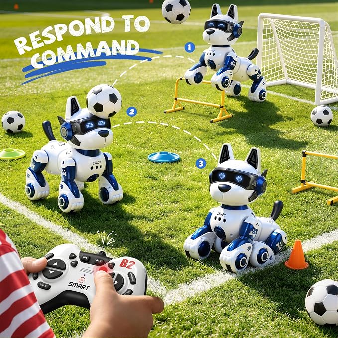 Smart Robot Dog, 2.4GHz Remote Control Robot Dog Toys for Kids 5-7 8-12, Voice & APP Control, Interactive Realistic Robot Puppy Toys for 5 6 7 8 9 10 11 12 Year Old Boys, Birthday Boy Girl Gift
