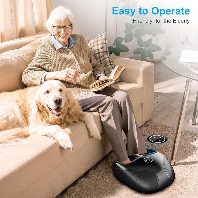 COMFIER Shiatsu Feet Massager Machine,Birthday Gifts for Men&Women,Foot Massager with Heat,Kneading Rolling Compression for Plantar Fasciitis,Neuropathy Fits up to Men Size 12, for Home Office Use