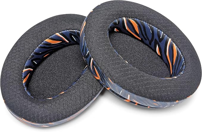 WC Freeze for Arctis Nova - Hybrid Fabric Cooling Gel Replacement Earpads for Arctis Nova Pro Wired, Nova 7, 5, 4, 3, 1 - Made by Wicked Cushions (Does Not Fit Nova Pro Wireless) | Navy Tiger