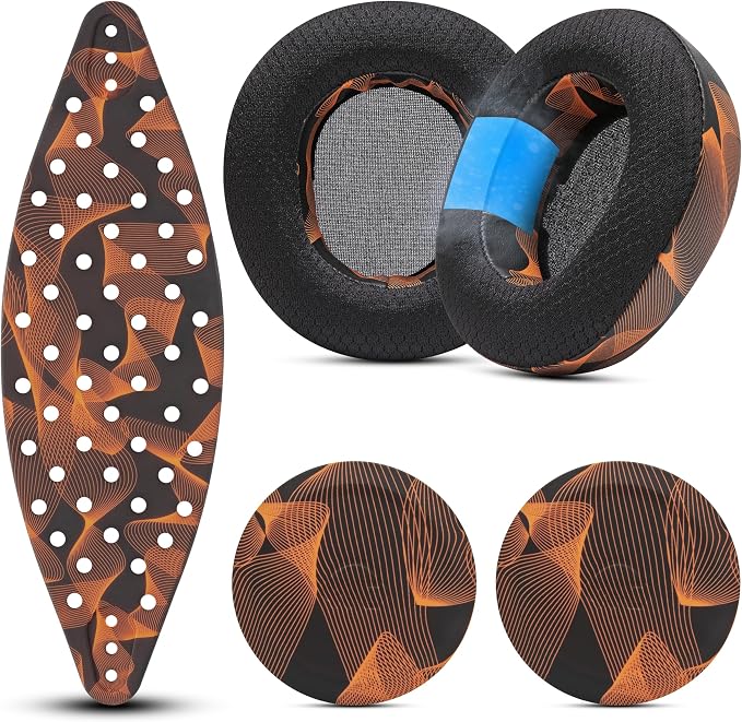 WC Modkit V2 Nova Pro Wireless, Pro Omni, & Elite - Gel Earpads, Extra-Wide Headband, & Side Plates for Arctis Nova Pro Wireless, Nova Elite & Nova Pro Omni by Wicked Cushions | Kinetic Wave