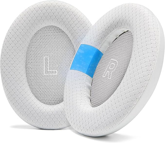 WC Freeze QC Ultra – Cooling Gel Replacement Earpads Compatible with Bose QuietComfort Ultra Gen 1 & Gen 2 by Wicked Cushions | Breathable Fabric, Extra Thick & Cool | White Smoke