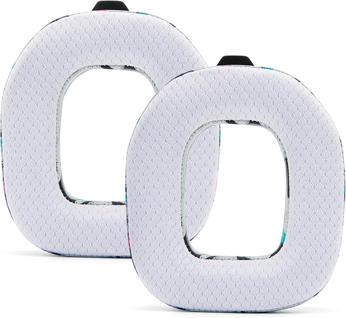 WC Freeze A50 - Cooling Gel Replacement Earpads for Astro A50 Gen 4, Gen 5 and A50X Only, Made by Wicked Cushions, Improved Durability, Thickness and Sound Isolation | 90's White