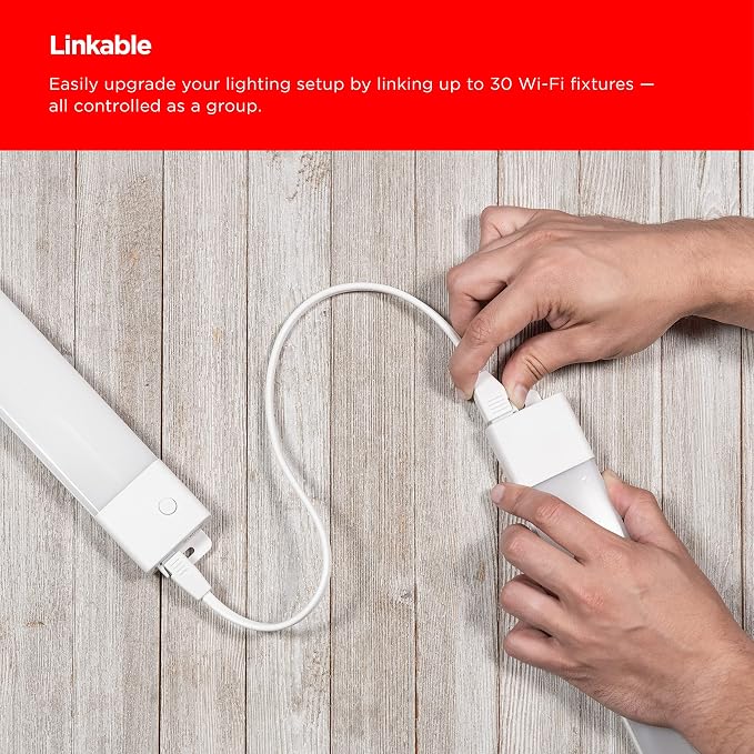 UltraPro 18 inch Plug-in Wi-Fi Under Cabinet Lights, Many White Settings from 2000K-6000K, Full Range Dimmable, Easy to Use Wi-Fi App, Programmable Schedule Under Cabinet Lighting, 65268