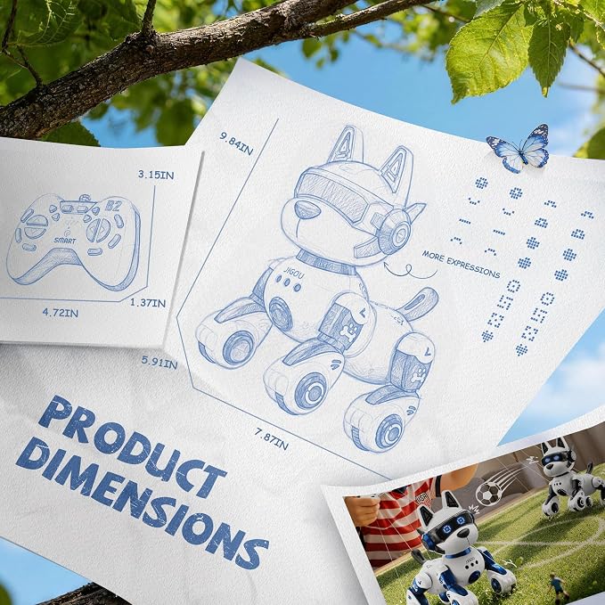 Smart Robot Dog, 2.4GHz Remote Control Robot Dog Toys for Kids 5-7 8-12, Voice & APP Control, Interactive Realistic Robot Puppy Toys for 5 6 7 8 9 10 11 12 Year Old Boys, Birthday Boy Girl Gift