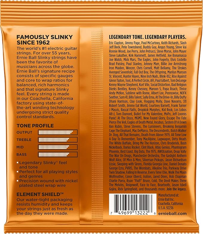 Ernie Ball Hybrid Slinky Nickel Wound Electric Guitar Strings 3-pack, 9-46 Gauge (P03222)