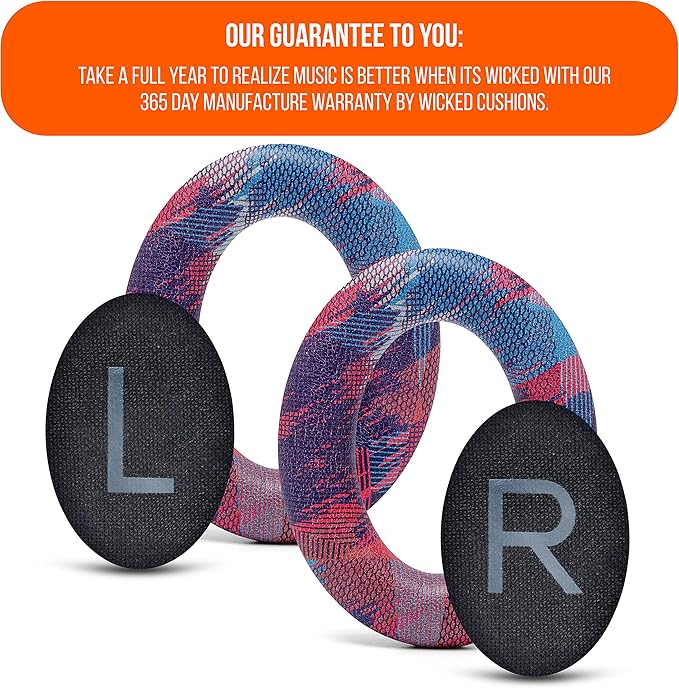WC PadZ QC45 - Earpads for Bose QuietComfort 45 / QuietComfort Se/QuietComfort Wireless, Made by Wicked Cushions | Extra Thick Cushion | Premium Durable Stitching | Speed Racer