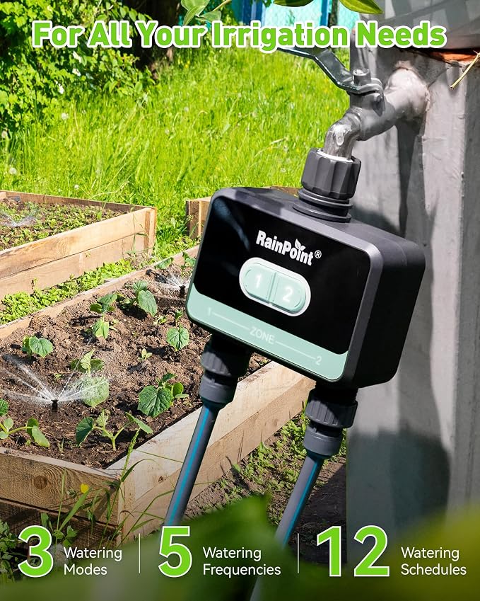 RainPoint WiFi Water Timer for Garden Hose,Blue