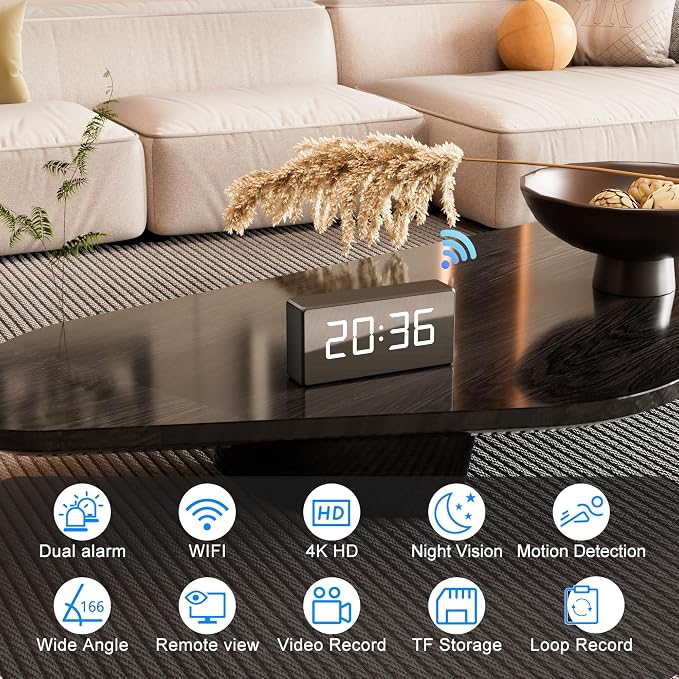 4K WiFi Camera 5G Indoor Security Nanny Cam for Monitor, Dog with Motion Detection, Night Vision