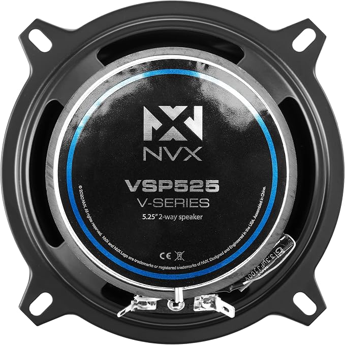 NVX VSP525 480W Peak (180W RMS) 5.25" V-Series 2-Way Coaxial Speakers with 25mm Silk Dome Tweeters