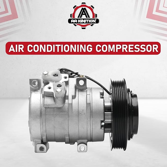 Replacement AC Compressor and Clutch Kit - Compatible with Toyota Vehicles - 2003, 2004, 2005, 2006, 2007, 2008 Corolla, Matrix 1.8L - Replaces 8832002120, CO 27000C, CS20101, 295525NH, 144004C, 1419N