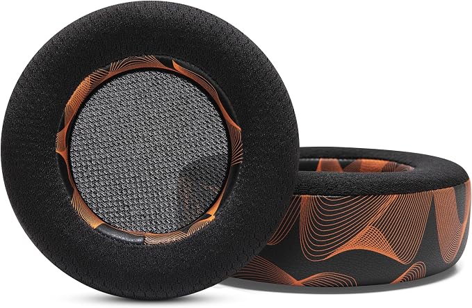WC Freeze Virtuoso - Hybrid Fabric Cooling Gel Replacement Earpads for Corsair Virtuoso Gaming Headset, Made by Wicked Cushions, Improved Durability, Thickness and Sound Isolation | Kinetic Wave
