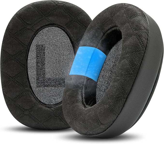 WC Freeze V2 G PRO X – Angled Cooling Gel Earpads Compatible with Logitech G Pro X Series by Wicked Cushions | Angled Pads for Extreme Comfort, New Freeze V2 Cooling Fabric, Extra Thick | Black