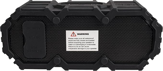 Altec Lansing LifeJacket - Waterproof Bluetooth Speaker, Wireless & Portable Speaker for Travel & Outdoor Use, 30 Hour Playtime & 50 Foot Range, Black