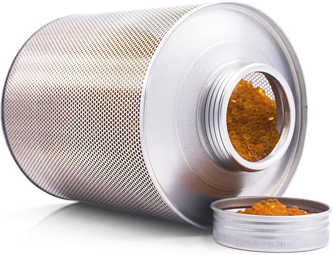 Wisesorb 750 Grams 3 Pack Gun Safe Dehumidifier, Reusable Canister Desiccant Dehumidifier, Rechargeable 1.65 Lbs Indicating Silica Gel Orange To Green, Pack of 3