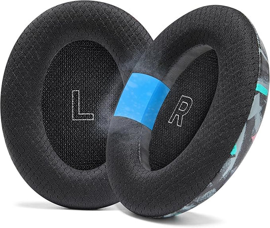 WC Freeze QC Ultra – Cooling Gel Replacement Earpads Compatible with Bose QuietComfort Ultra Gen 1 & Gen 2 by Wicked Cushions | Breathable Fabric, Extra Thick & Cool | 90's Black