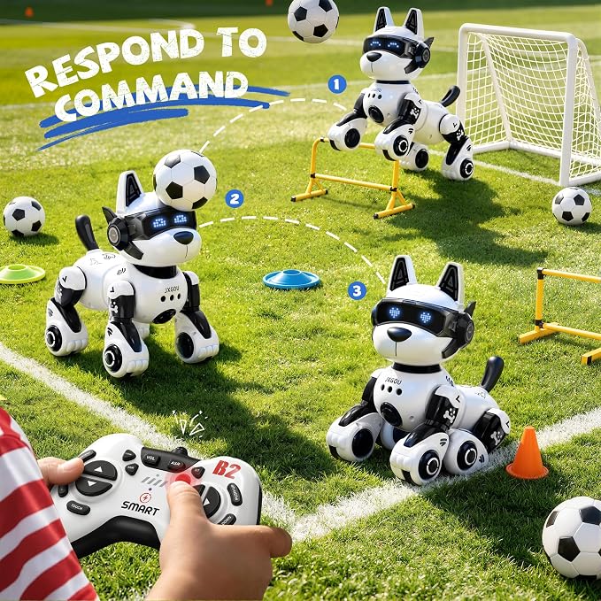 Smart Robot Dog, 2.4GHz Remote Control Robot Dog Toys for Kids 5-7 8-12, Voice & APP Control, Interactive Realistic Robot Puppy Toys for 5 6 7 8 9 10 11 12 Year Old Boys, Birthday Boy Girl Gift