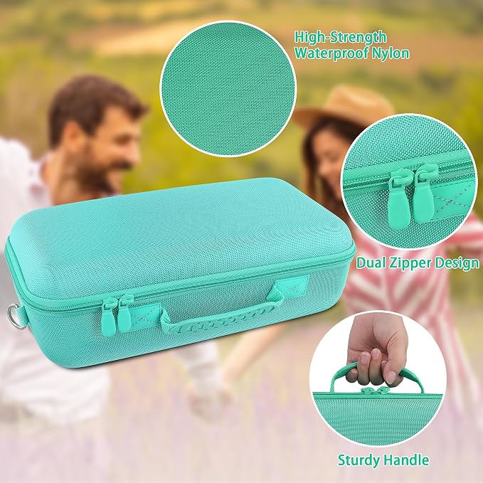 for Bose SoundLink Max Portable Speaker Hard Protective Case, Portable Travel Case Replacement with Shoulder Strap and Handle (Teal Case) - co2CREA