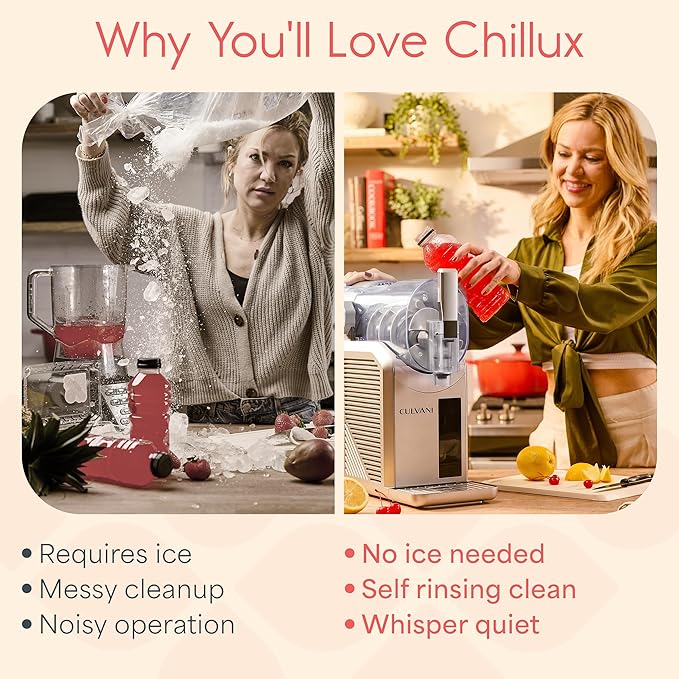 Slushie Machine for Home 68 Oz— Chillux Slushy Machine with 6 Preset Modes (No Ice Needed) — Frozen Drink Machine for Margaritas, Frappes & More