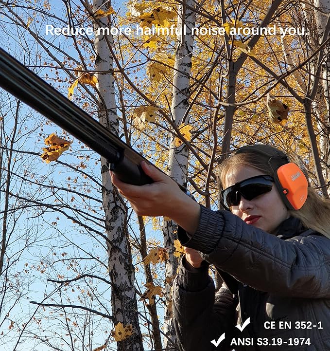 PROHEAR Ear Protection Safety Earmuffs for Shooting Noise Reduction Slim Hearing Protector