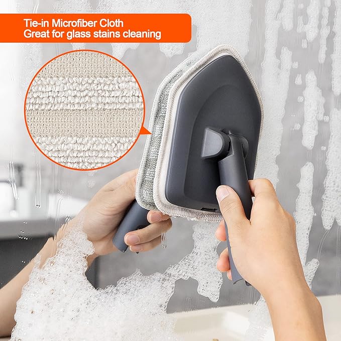 CLEANHOME Scrub Brush with 56” Long Handle, Multifunctional Tile and Tub Scrubber for Shower,Kitchen, Car Cleaning