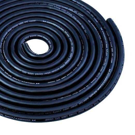 10 FT 1/0 AWG 0 GA Full Gauge Battery Power Cable Ground Wire Frost Black OFC Copper （10031）