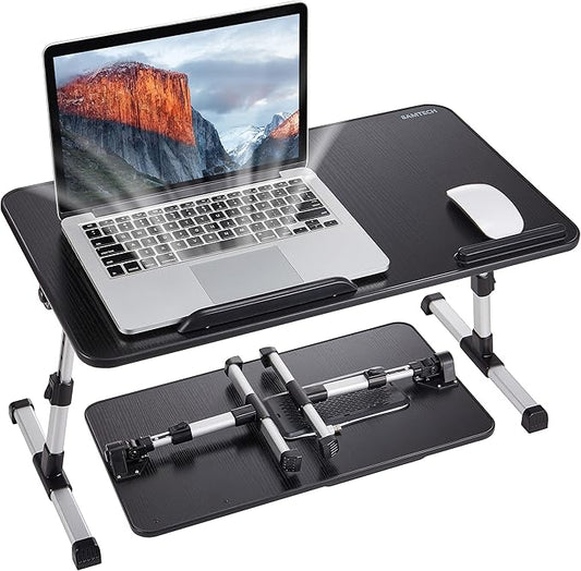 Lap Desk for Laptop, 8AMTECH Ajustable Laptop Table with Cooling Fan Office Desk for Lap-top, Working, Reading, Writing, Drawing and Eating in Bed Sofa Floor Couch