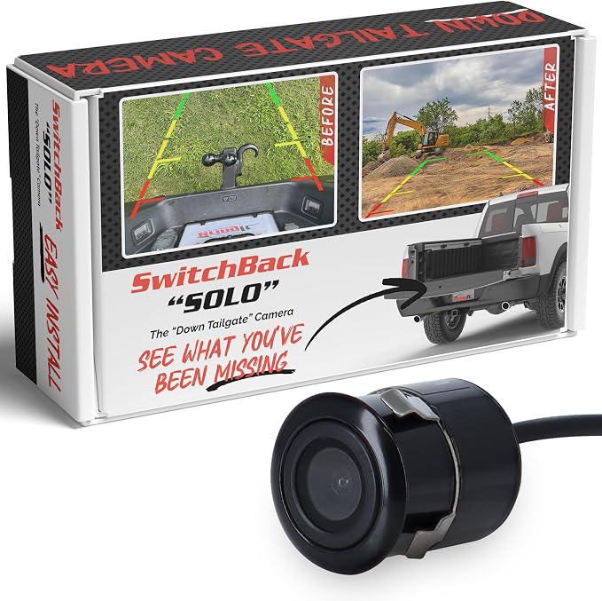 Switchback Solo Down Tailgate Backup Camera for Truck – Back Up Camera Plug & Play (Ford, Ford F-150 2015-2020)