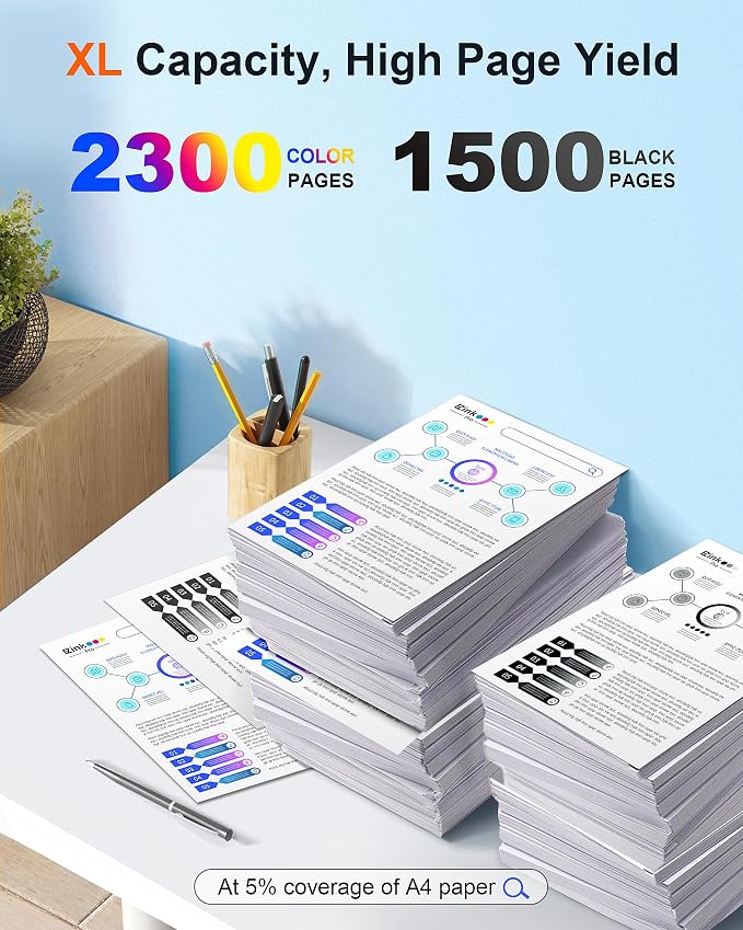 950XL 951XL Ink Cartridges Compatible for HP 950 951 Ink cartridges Combo Pack 951XL Ink Cartridges for HP Printers with HP OfficeJet Pro 8600 8610 8620 8630 8640 8660 251DW 276DW High Yield 4 Pack