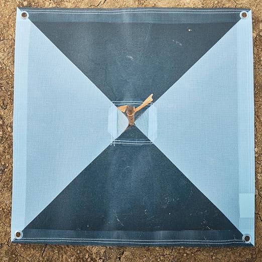 Sky High Bull's-Eye (24”x24”) Drone Ground Control Point (GCP) - UAV Aerial Target for Mapping & Surveying (6 Pack) | Iron Cross Center Passthrough (Black/White Markers)