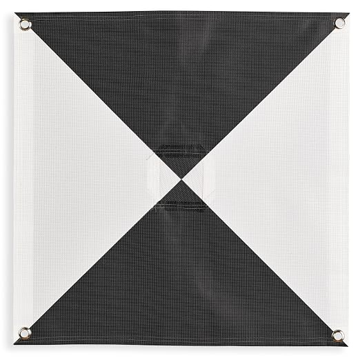 Sky High Bull's-Eye (24”x24”) Drone Ground Control Point (GCP) - UAV Aerial Target for Mapping & Surveying (6 Pack) | Iron Cross Center Passthrough (Black/White Markers)