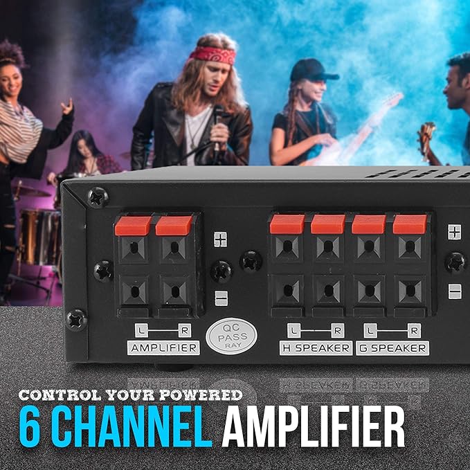 Pyle Premium New and Improved 8 Zone Channel Speaker Switch Selector Hub Distribution Box for Multi-Channel High Powered Stereo Amplifier A/B/C/D Switches | 8 Pairs Of speakers - PSS8