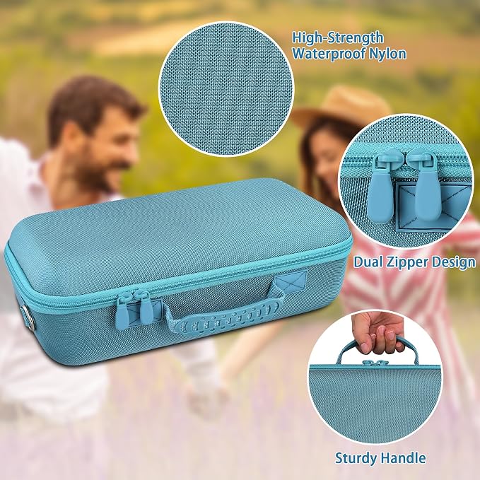 for Bose SoundLink Max Portable Speaker Hard Protective Case, Portable Travel Case Replacement with Shoulder Strap and Handle (Blue Case) - co2CREA
